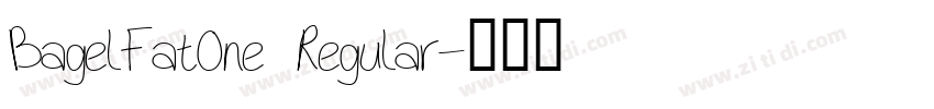 BagelFatOne Regular字体转换